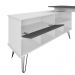 Mesa de Computador em L 1 Porta Colorado Branco Grafito