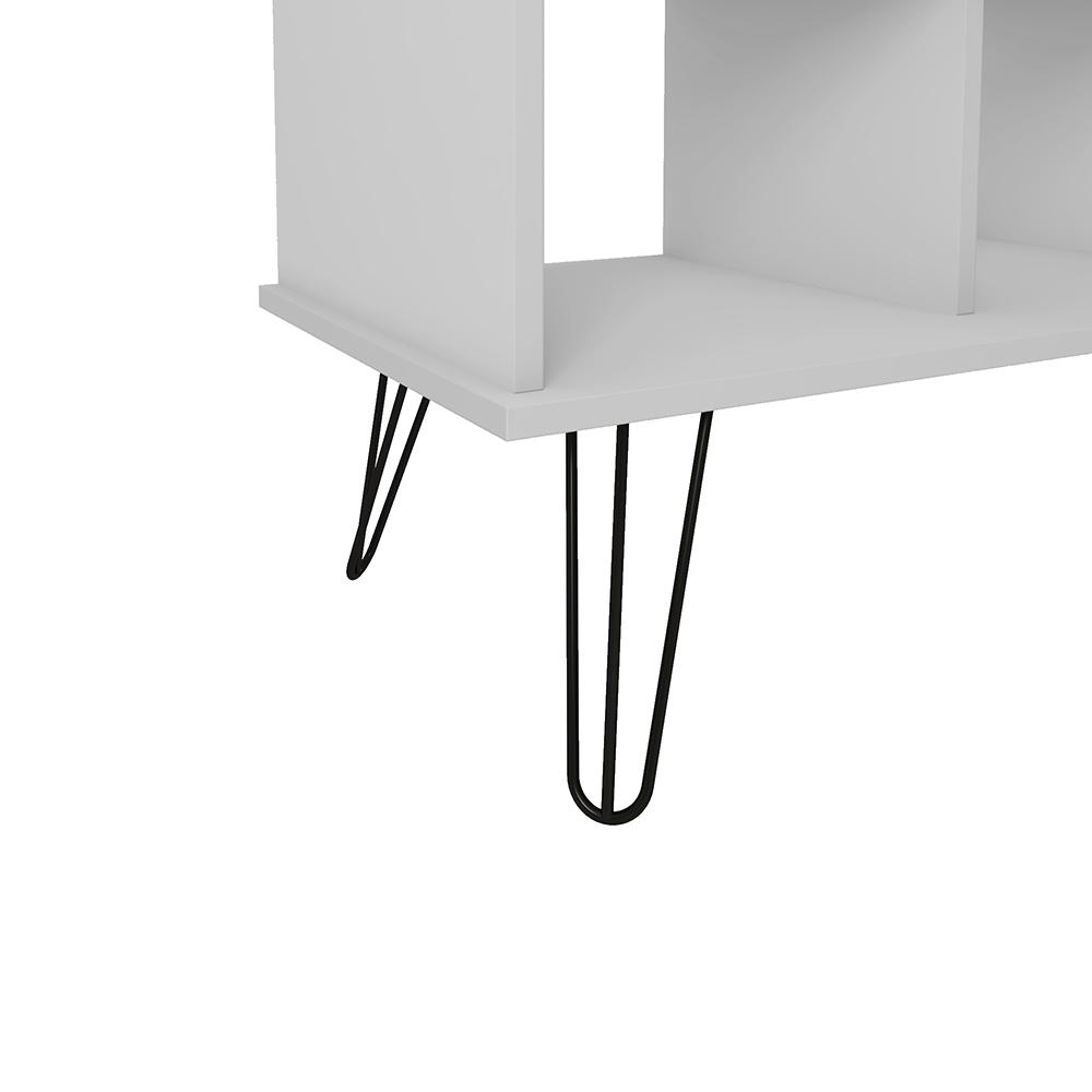 Mesa de Computador em L 1 Porta Colorado Branco Grafito