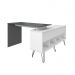 Mesa de Computador em L 1 Porta Colorado Branco Grafito