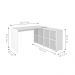 Mesa de Computador em L 8 Nichos Delaware Branco