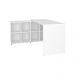 Mesa de Computador em L 8 Nichos Delaware Branco