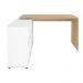 Mesa de Computador em L 8 Nichos Delaware Carvalho Branco