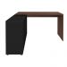Mesa de Computador em L 8 Nichos Delaware Ipê Preto