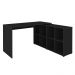 Mesa de Computador em L 8 Nichos Delaware Preto