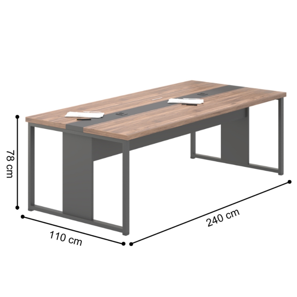 Mesa de Diretor de Sala Reunião Lens Noce Preto