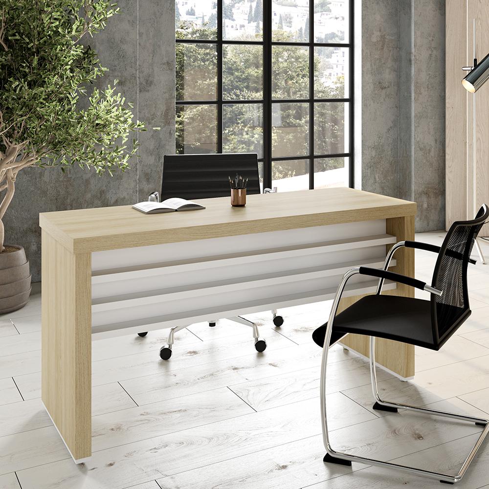 Mesa de Escritório Birkenhead Carvalho Branco
