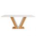 Mesa de Jantar 4 Lugares Curry Carvalho Nobre Off White