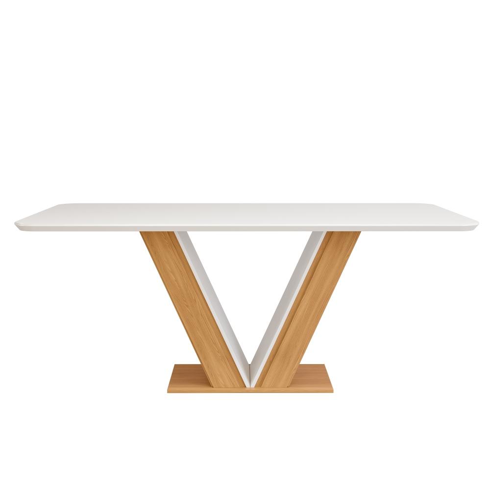 Mesa de Jantar 4 Lugares Curry Carvalho Nobre Off White