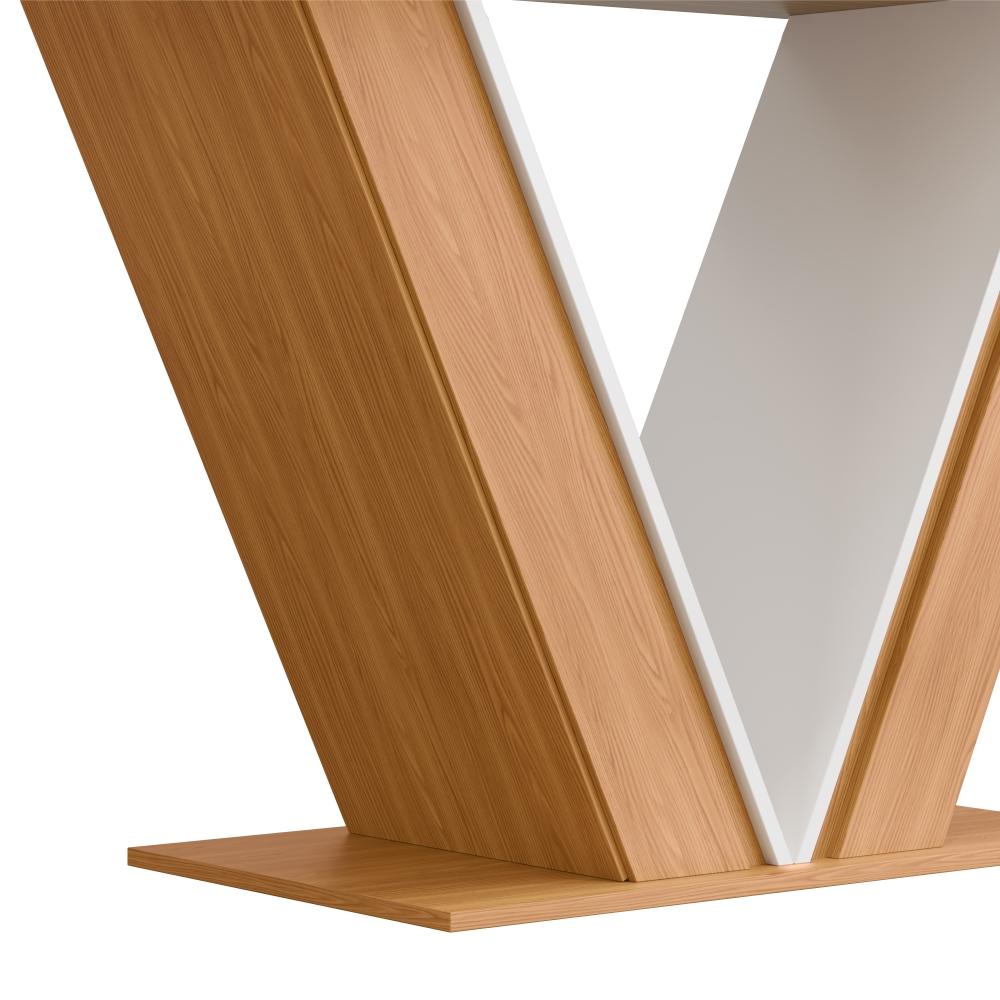 Mesa de Jantar 4 Lugares Curry Carvalho Nobre Off White