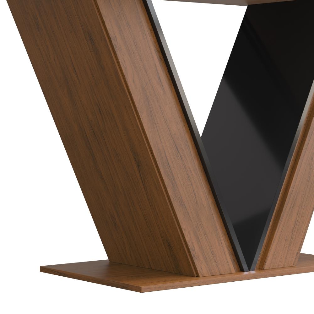 Mesa de Jantar 4 Lugares Curry Freijó Preto Brilho