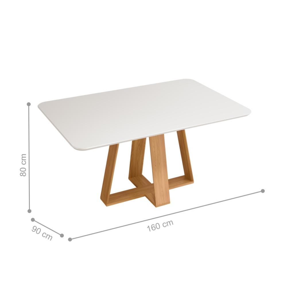 Mesa de Jantar 4 Lugares Lebron Carvalho Nobre Off White