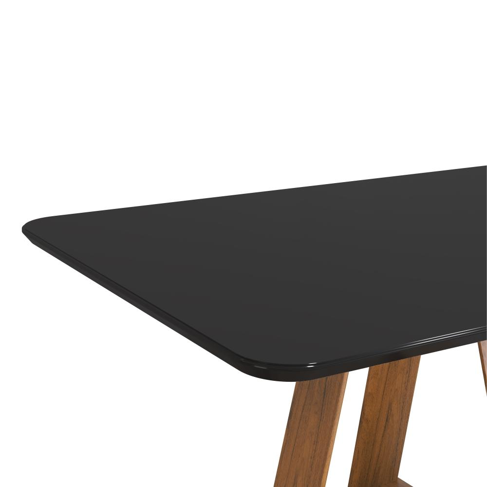 Mesa de Jantar 4 Lugares Lebron Freijó Preto Brilho