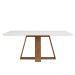 Mesa de Jantar com Tampo de Vidro Nec Freijo Off White