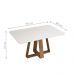 Mesa de Jantar com Tampo de Vidro Nec Freijo Off White