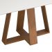 Mesa de Jantar com Tampo de Vidro Nec Freijo Off White
