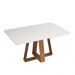Mesa de Jantar com Tampo de Vidro Nec Freijo Off White
