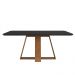 Mesa de Jantar com Tampo de Vidro Nec Freijo Preto Brilho