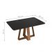 Mesa de Jantar com Tampo de Vidro Nec Freijo Preto Brilho