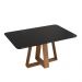 Mesa de Jantar com Tampo de Vidro Nec Freijo Preto Brilho