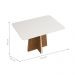 Mesa de Jantar com Tampo de Vidro Oklahoma Freijó Off White