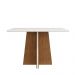 Mesa de Jantar com Tampo de Vidro Oklahoma Freijó Off White