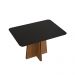 Mesa de Jantar com Tampo de Vidro Oklahoma Freijó Preto Brilho