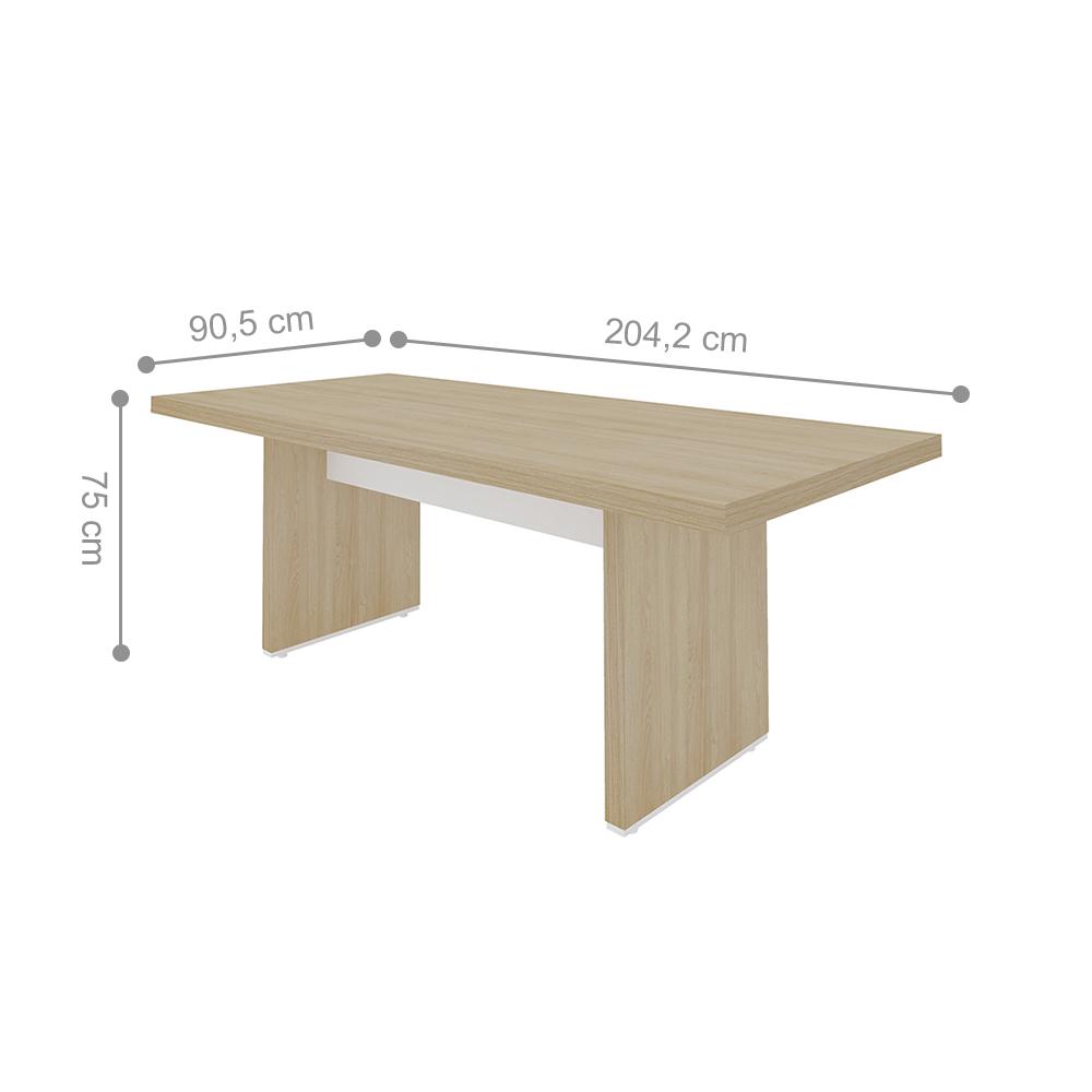 Mesa de Reunião Londres Carvalho Branco
