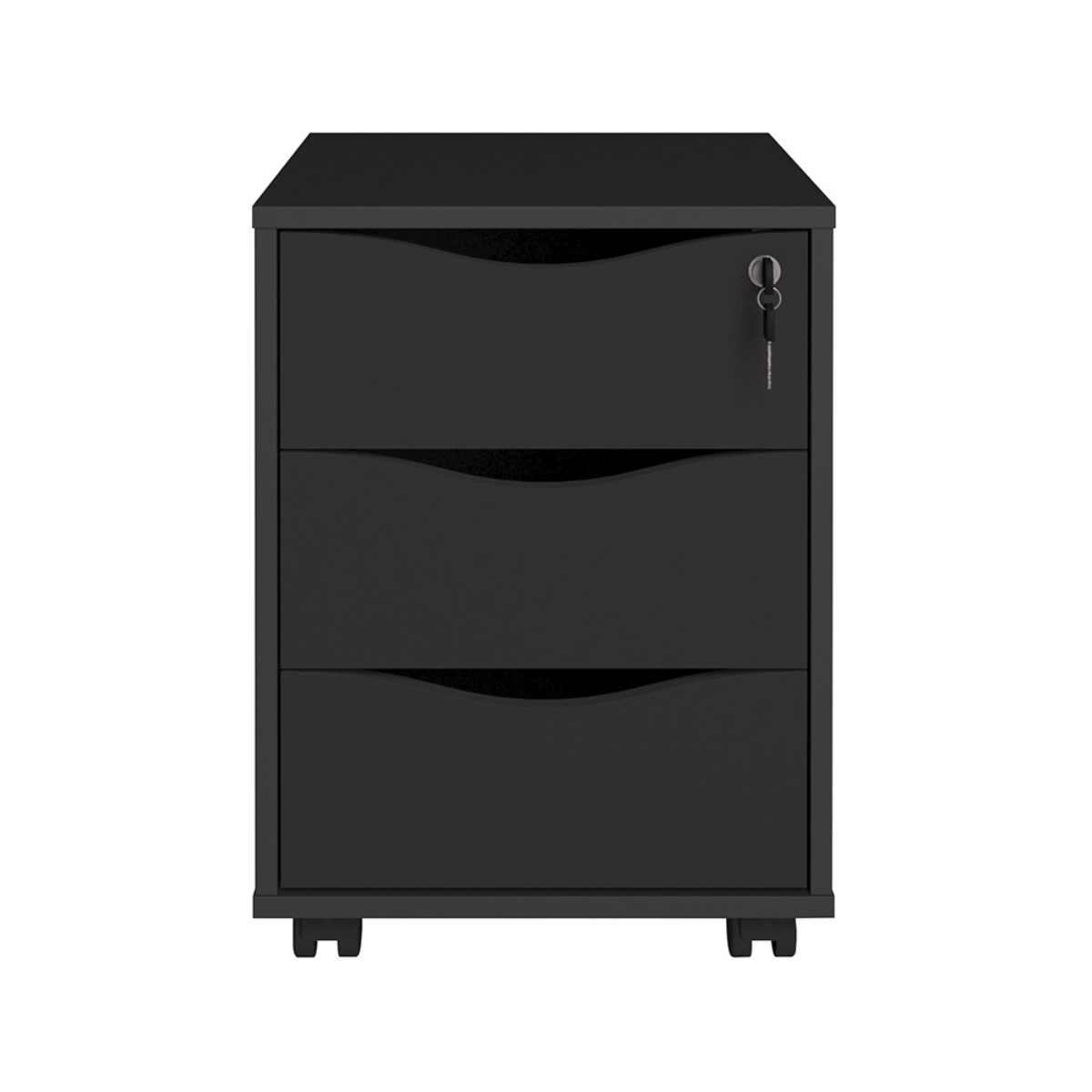Mesa e Gaveteiro de Escritório Mechelen Preto