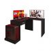 Mesa em L com Gaveta Adrianus Preto