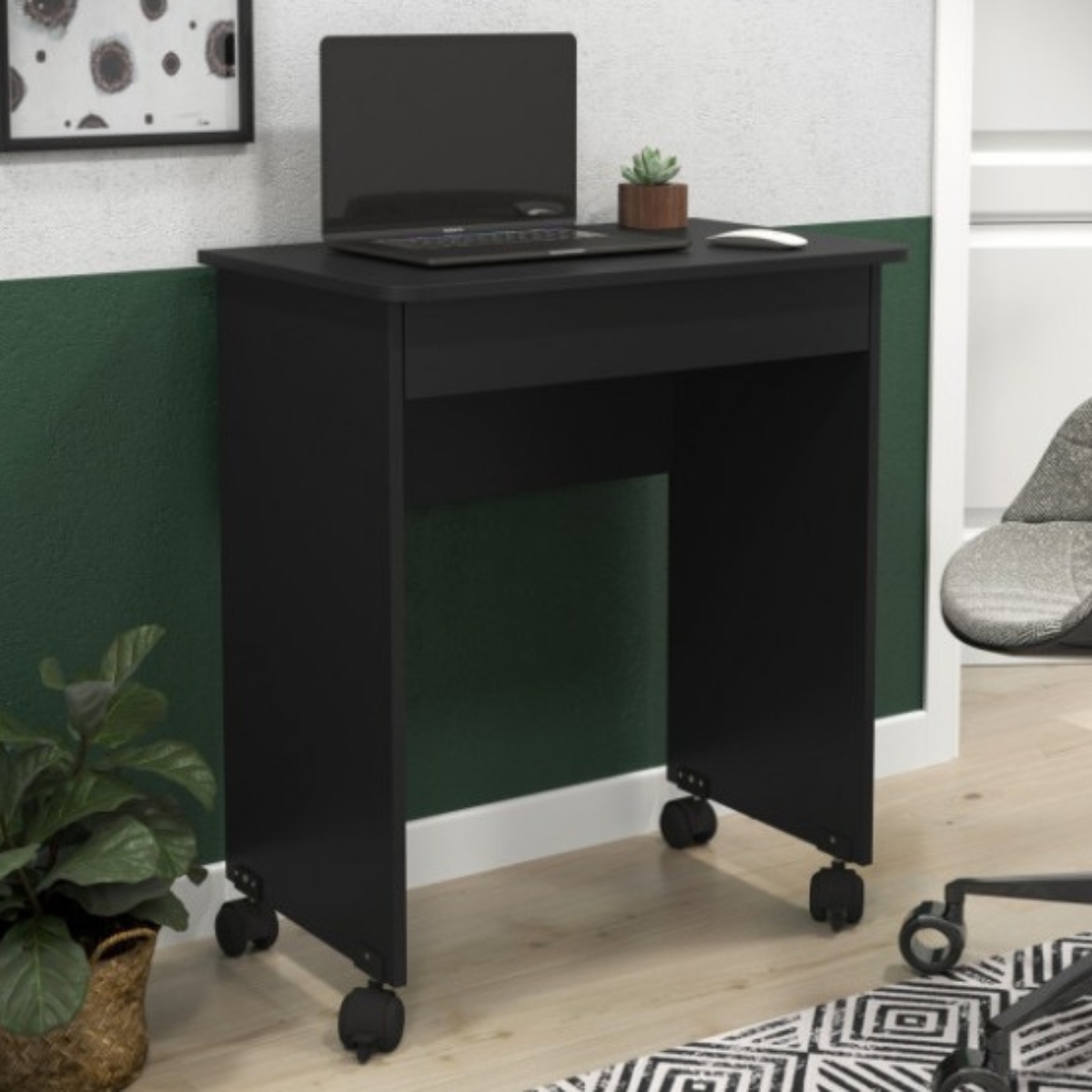 Mesa para Computador com 1 Gaveta Atlanta Preto