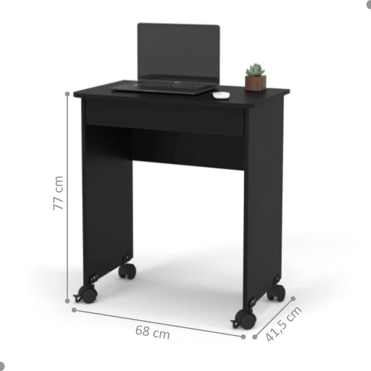 Mesa para Computador com 1 Gaveta Atlanta Preto