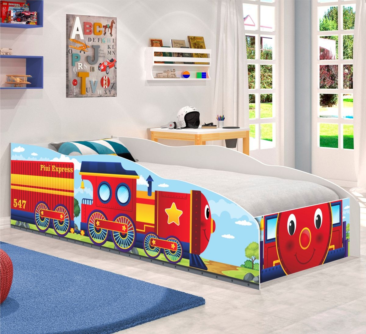 Mini Cama Carro Trem da Alegria com Colchão