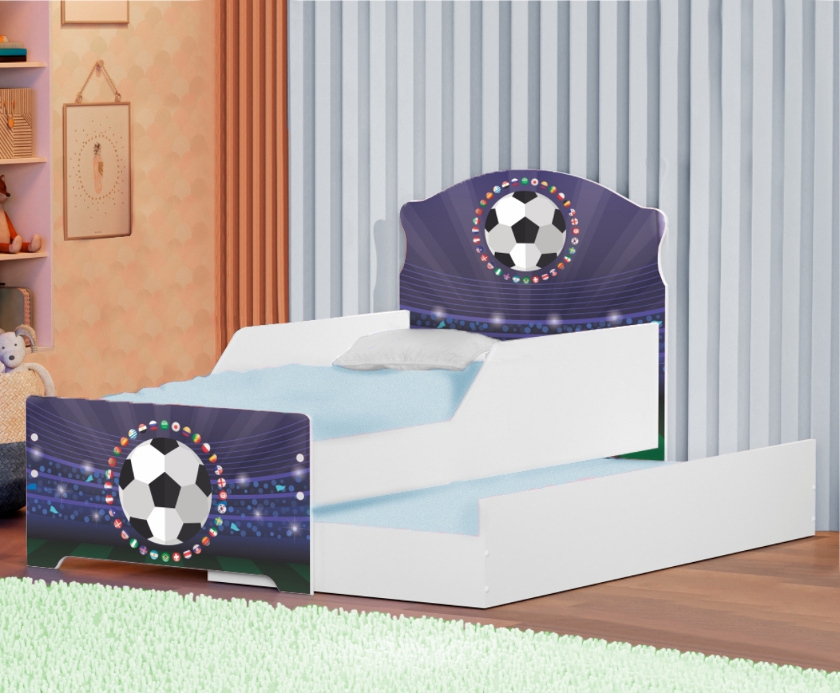 Mini Cama Infantil com Auxiliar Pop Arena da Bola