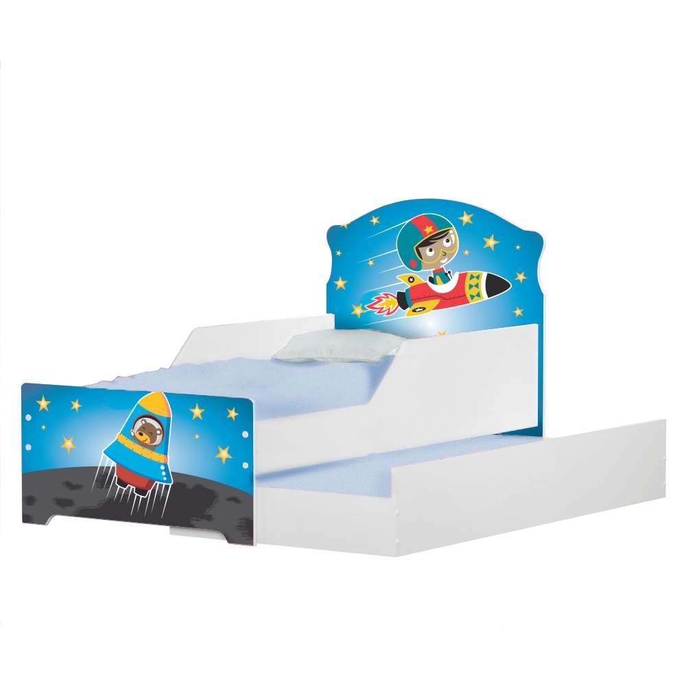 Mini Cama Infantil com Auxiliar Pop Astro no Espaço
