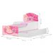 Mini Cama Infantil com Auxiliar Pop Carruagem Rosa com Colchões