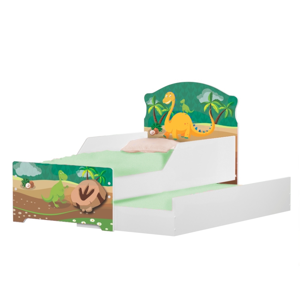 Mini Cama Infantil com Auxiliar Pop Dino nas Pedras