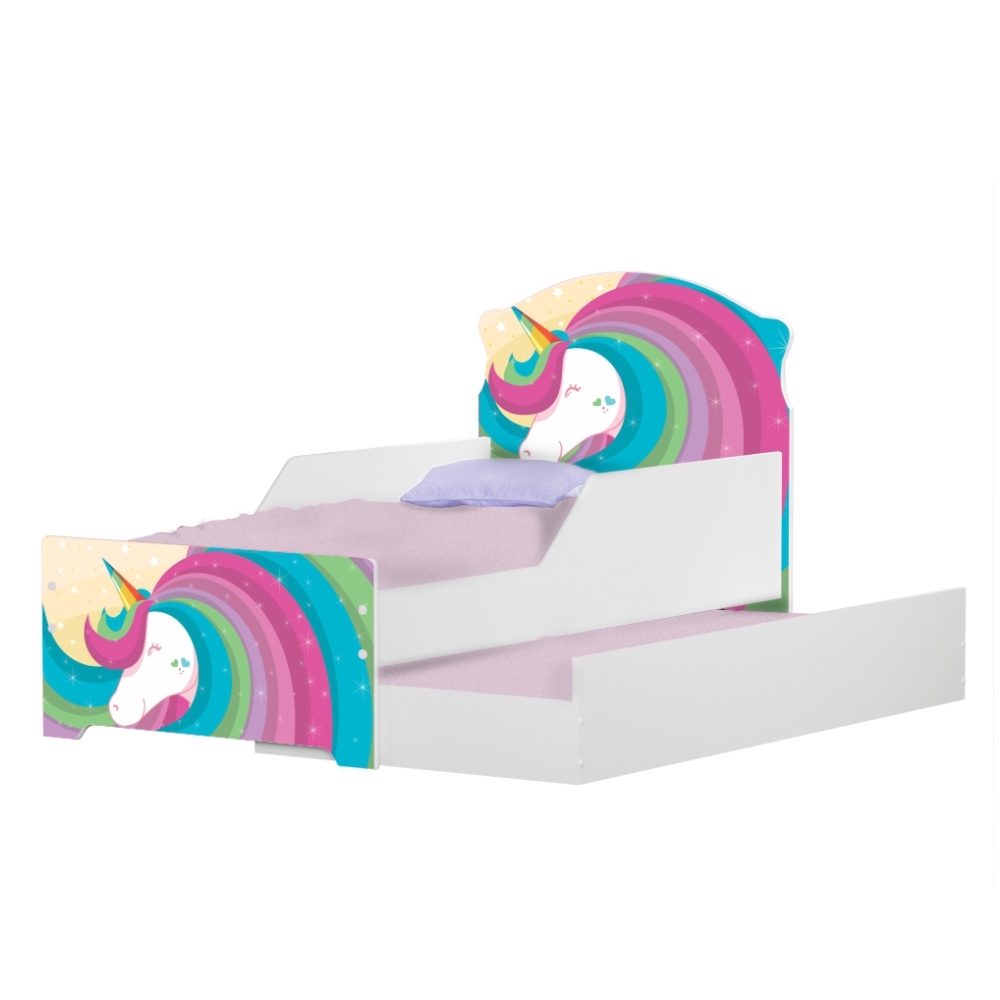 Mini Cama Infantil com Auxiliar Pop Lindo Unicórnio