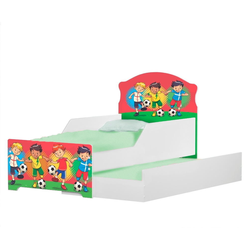 Mini Cama Infantil com Auxiliar Pop Meninos Futebol