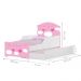 Mini Cama Infantil com Auxiliar Pop Nuvens Rosa com Colchões