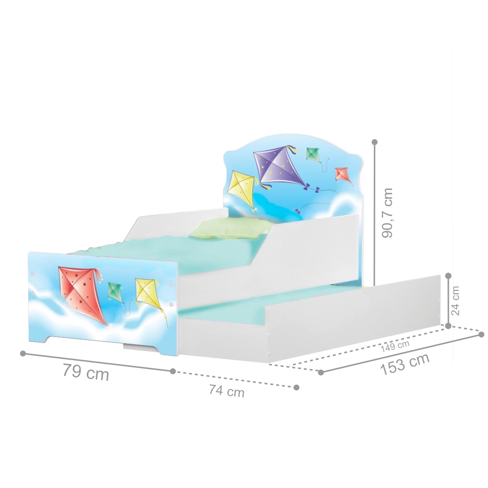 Mini Cama Infantil com Auxiliar Pop Pipa no Céu