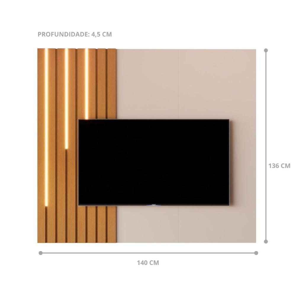Painel Para TV 58 Polegadas Pantanal Off White Nature