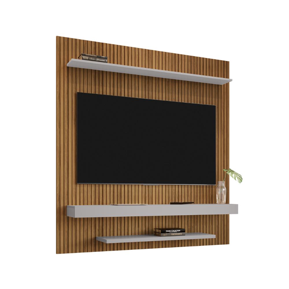 Painel Para TV 60 Polegadas Eden Cinamomo Ripado Off White
