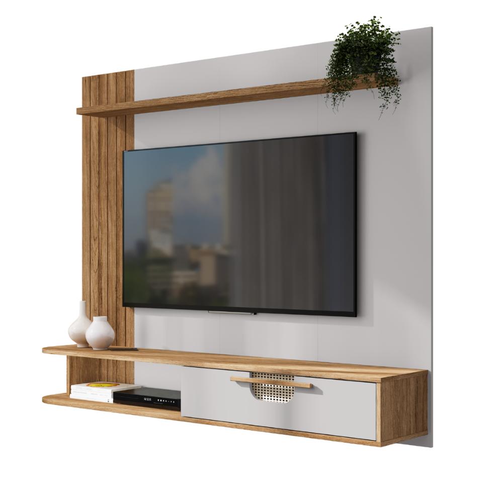 Painel Para TV 65 Polegadas Aranau Cinamomo Off White