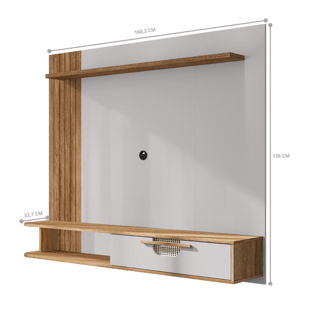 Painel Para TV 65 Polegadas Aranau Cinamomo Off White