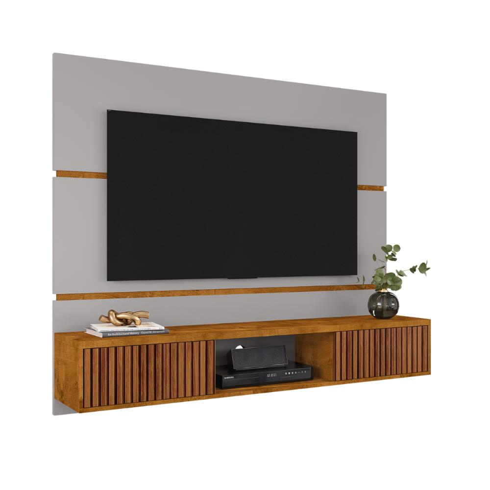 Painel Para TV 65 Polegadas Citrino OFf White Nature Ripado