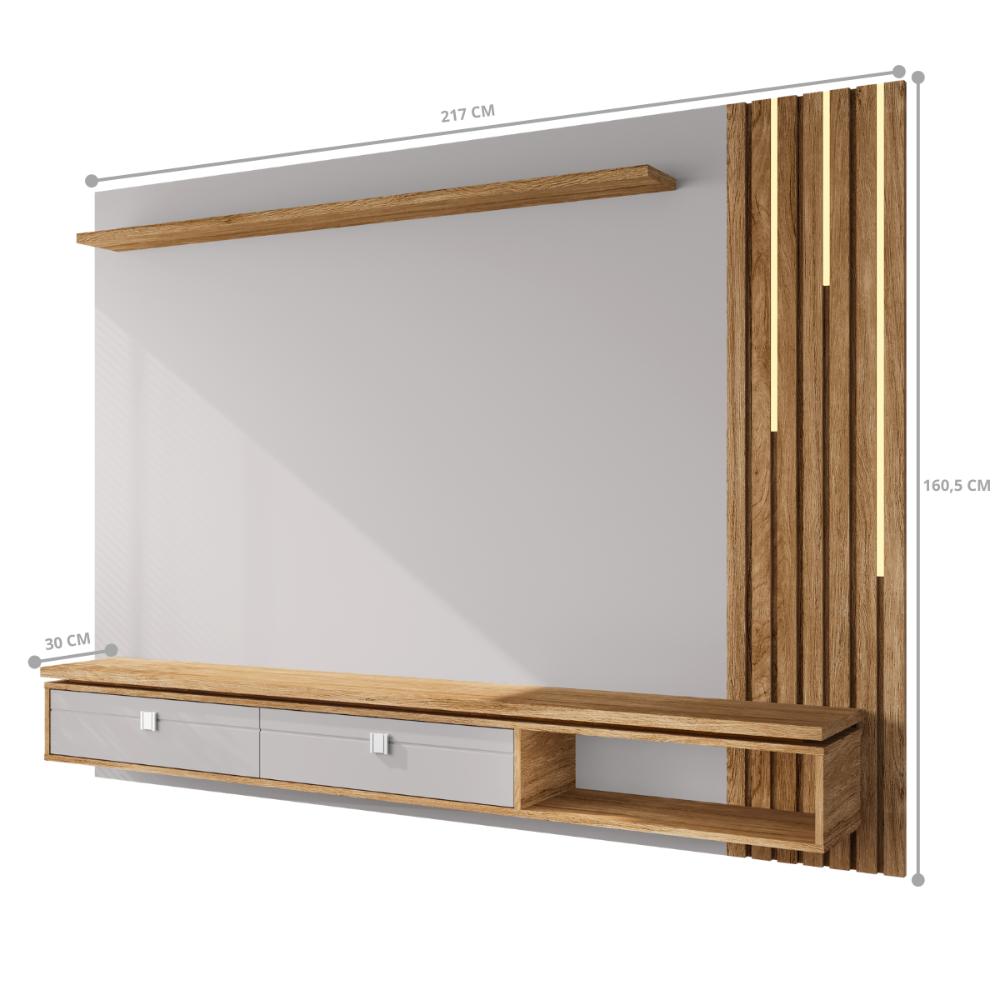 Painel Para TV 75 Polegadas Hessen Off White Cinamomo