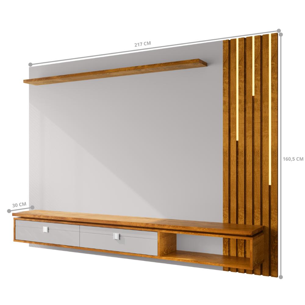 Painel Para TV 75 Polegadas Hessen Off White Nature