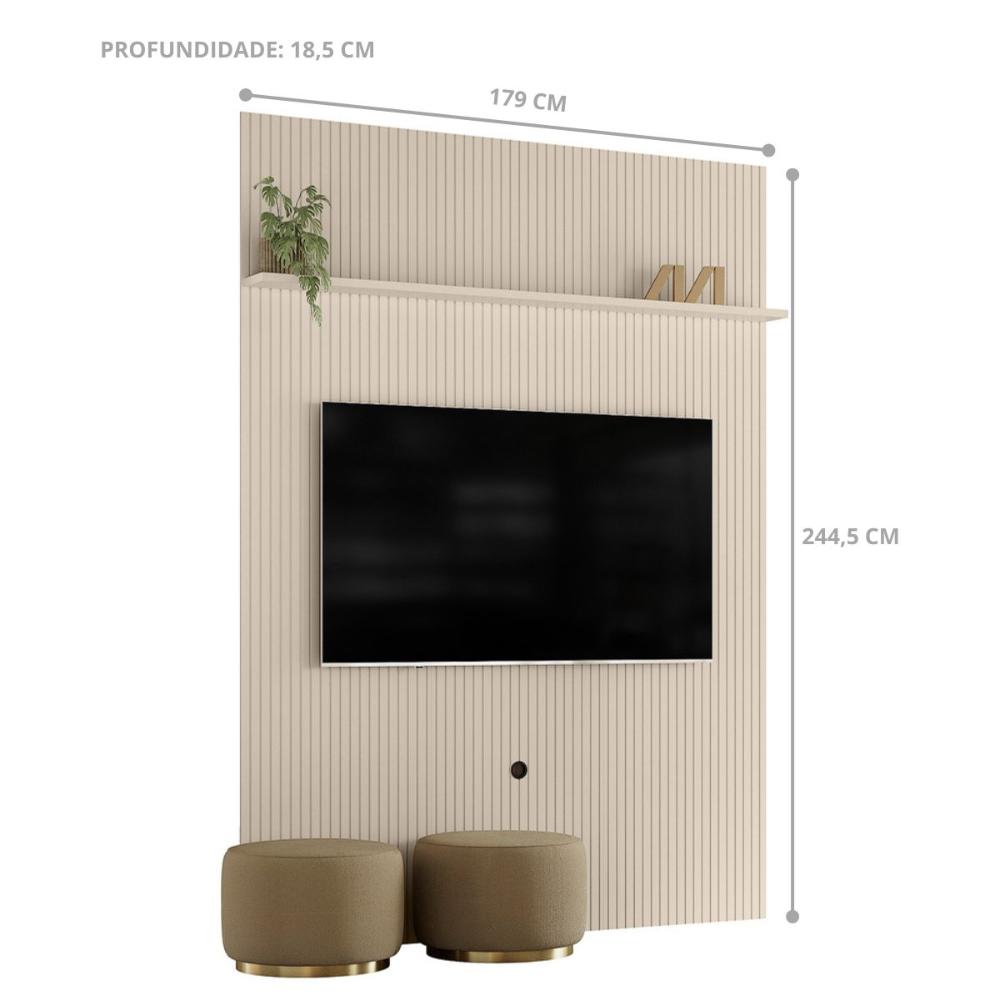 Painel Para TV 75 Polegadas Normandia Off White