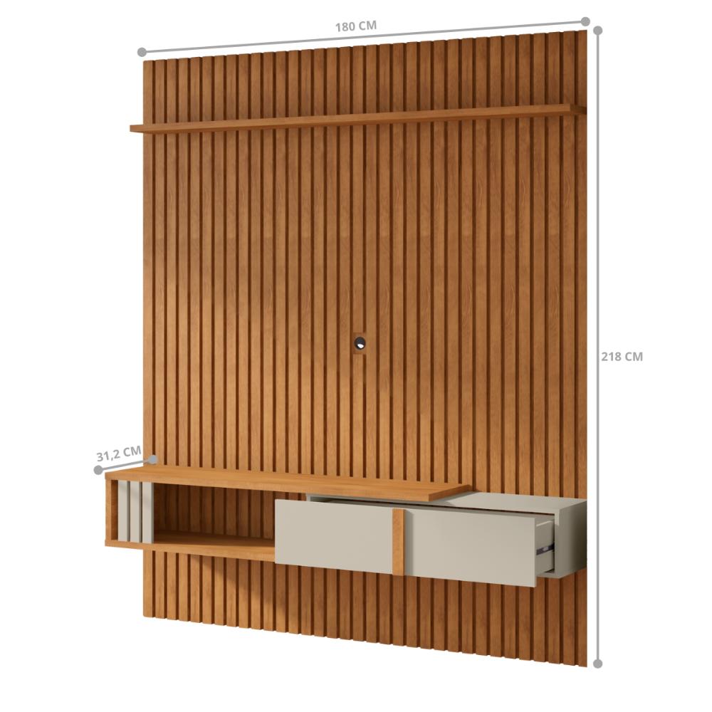 Painel Para TV 75 Polegadas Sao Tome Nature Off White