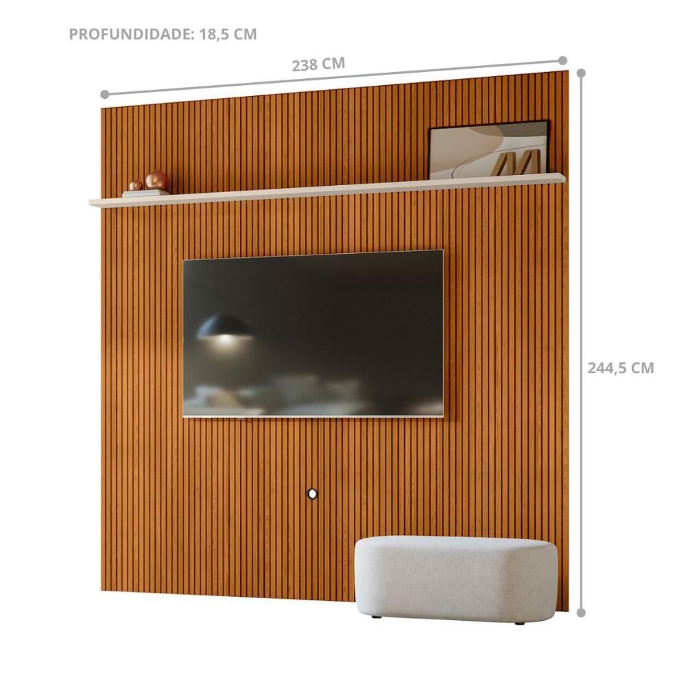 Painel Para TV 75 Polegadas Tanqueray Cinamomo Off White